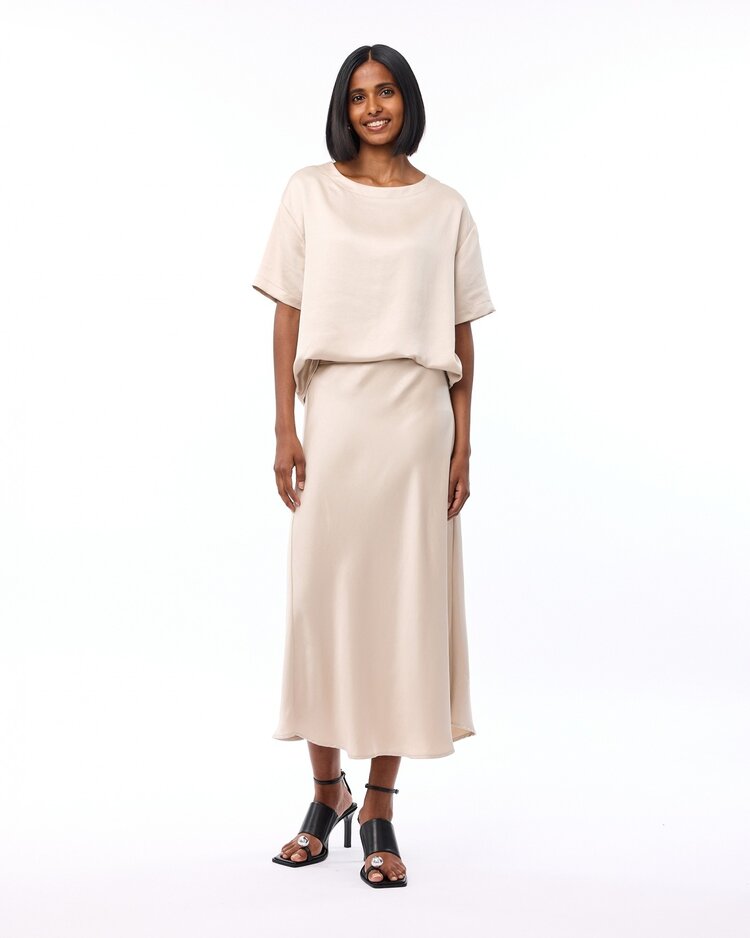 Knit-ted Julie skirt sand Knit-ted