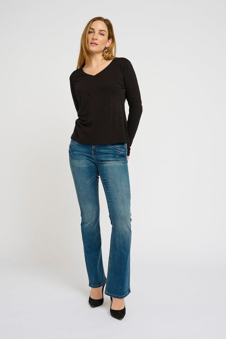 Cream Naia long sleeve t-shirt pitch black Cream