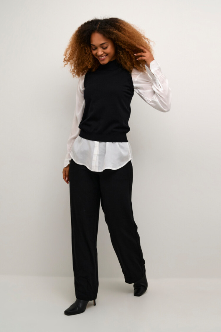 Cream CRVillea knit vest pitch black Cream