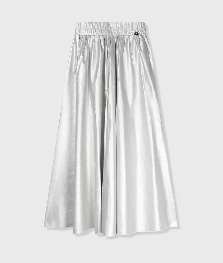 10DAYS Leather look pleated skirt silver 10Days