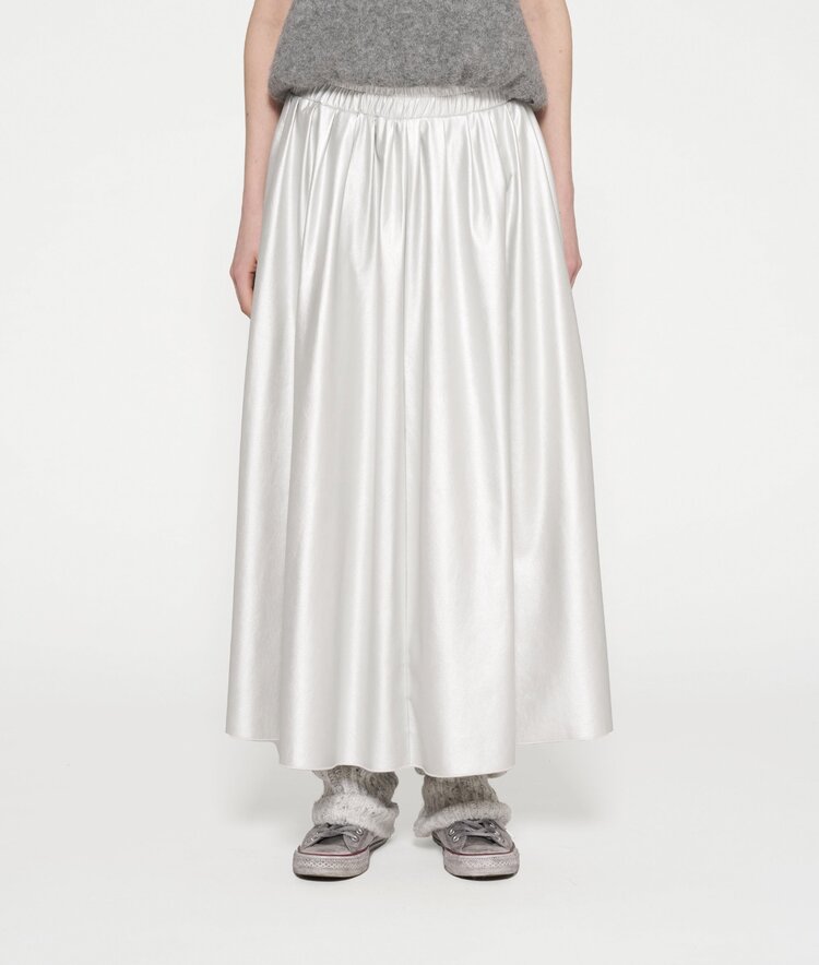 10DAYS Leather look pleated skirt silver 10Days