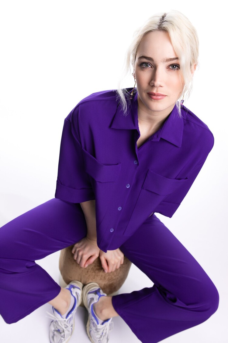 Dame Blanche Fabia fluido blue shirt Dame Blanche