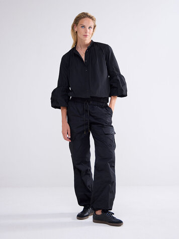 Cargo broek met elastiek black