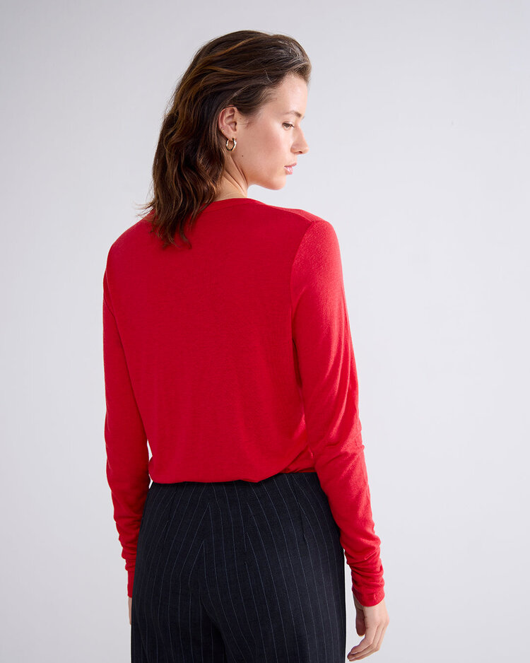 Summum Woman Top viscose-wol mix true red Summum Woman