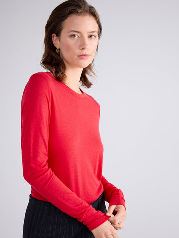 Summum Woman Top viscose-wol mix true red