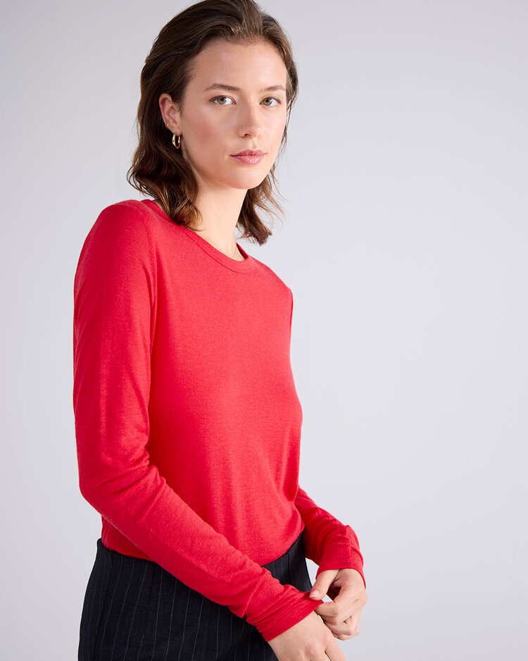 Summum Woman Top viscose-wol mix true red Summum Woman