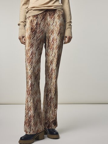 Corel Amsterdam Boa flare pants weaves velvet caramel