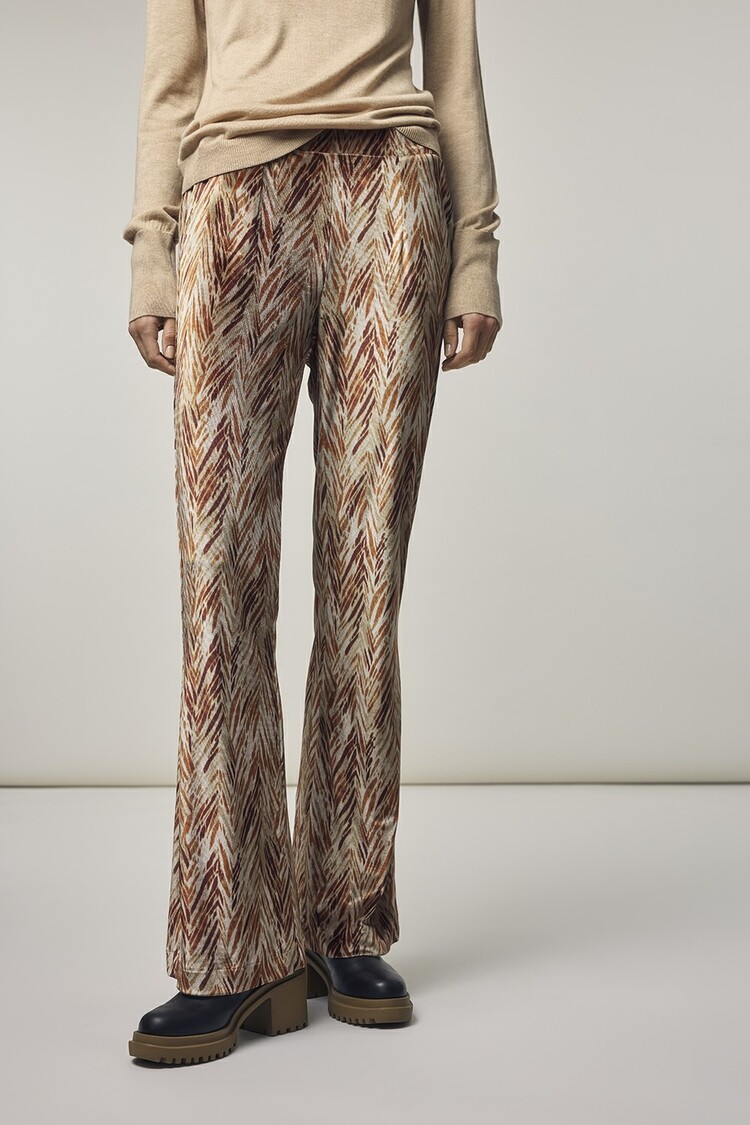 Corel Amsterdam Boa flare pants weaves velvet caramel Corel