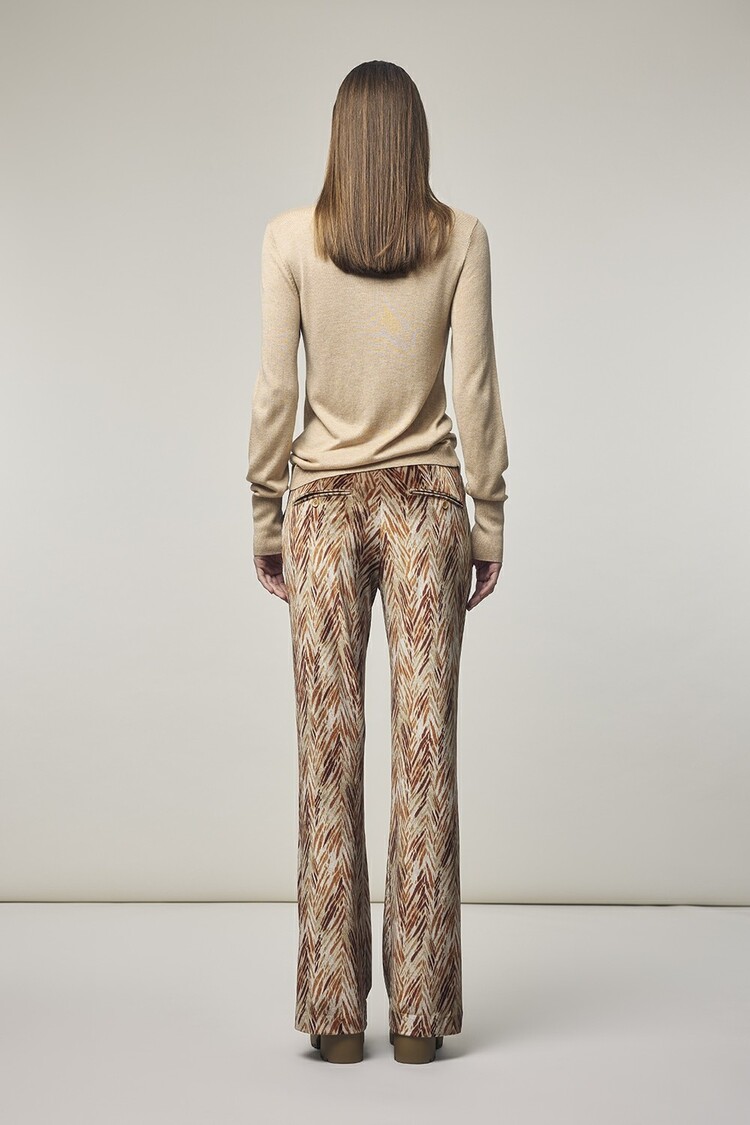 Corel Amsterdam Boa flare pants weaves velvet caramel Corel