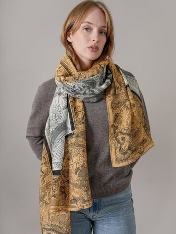 Scarf Cherub Gold