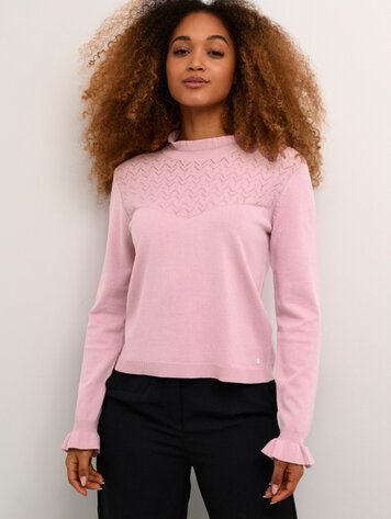 Villea knit blouse dawn pink