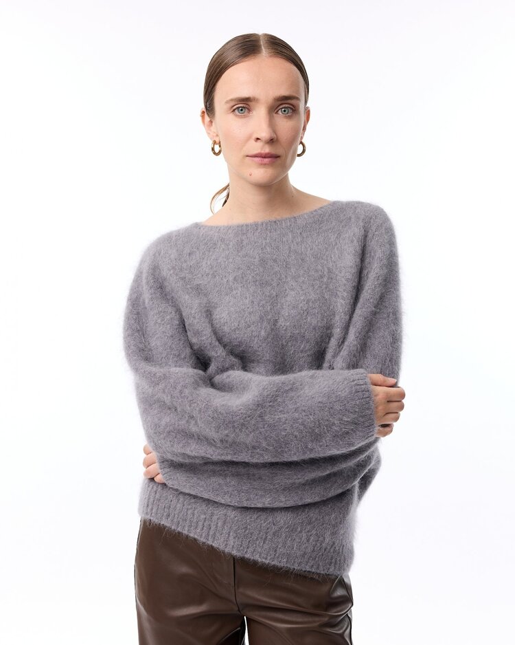 Knit-ted Amanda pullover mid grey Knit-ted