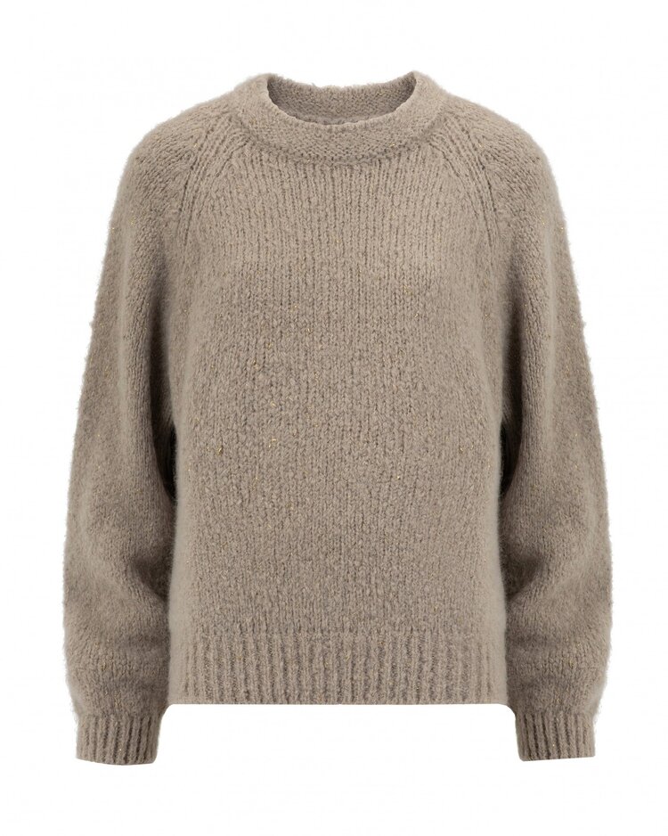 Knit-ted Lindy pullover taupe Knit-ted