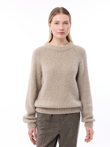 Knit-ted Lindy pullover taupe