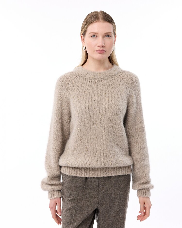 Knit-ted Lindy pullover taupe Knit-ted