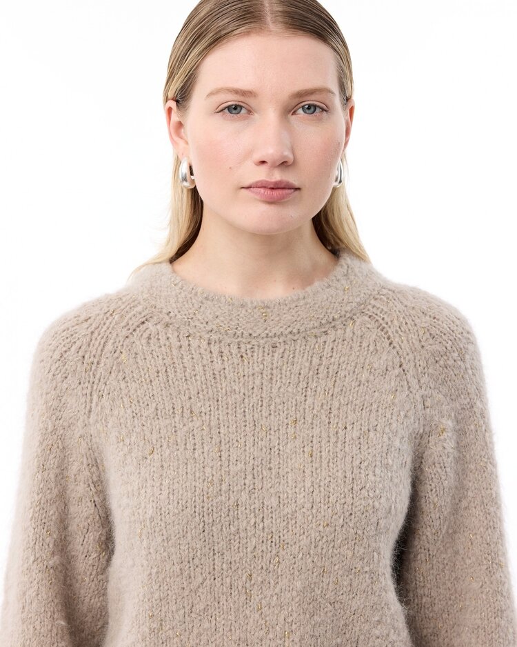 Knit-ted Lindy pullover taupe Knit-ted
