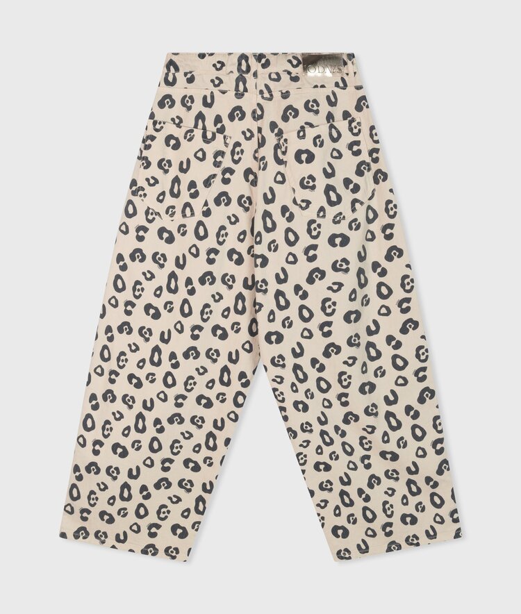 10DAYS Wide twill pants leopard light natural 10Days