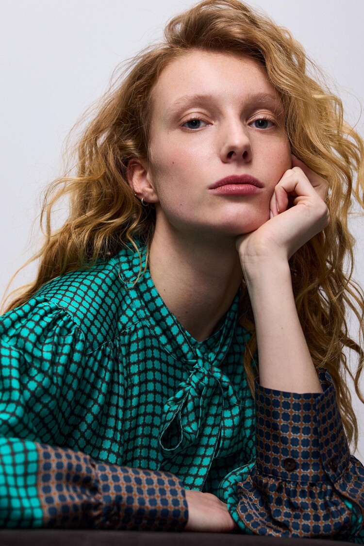 Summum Woman Blouse border print peacock Summum Woman