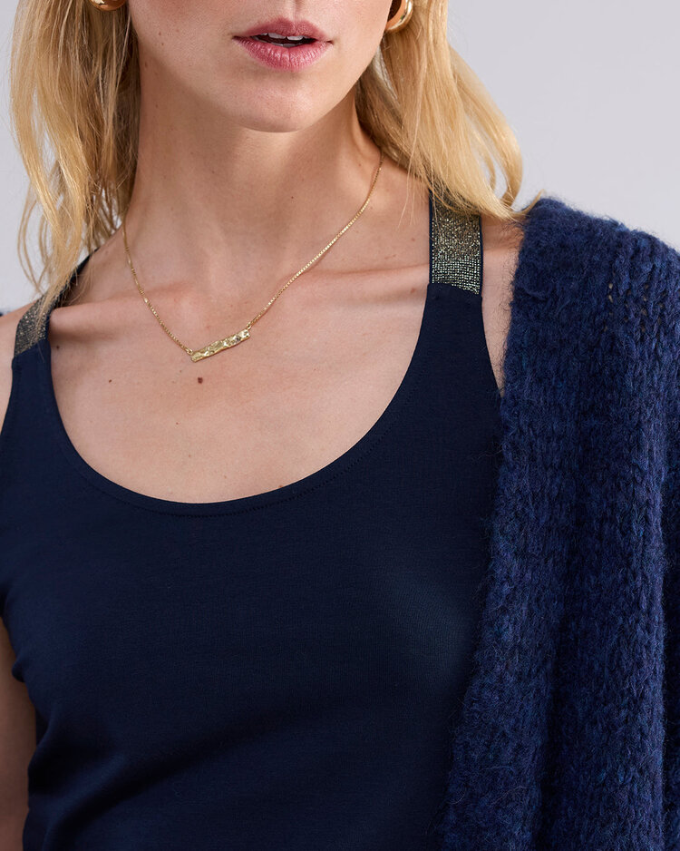 Summum Woman Singlet crossband cotton basics midnight blue Summum Woman