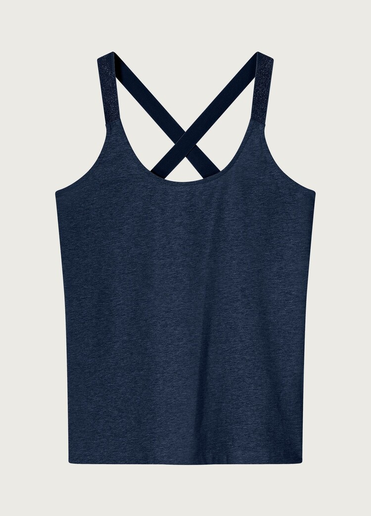 Summum Woman Singlet crossband cotton basics midnight blue Summum Woman