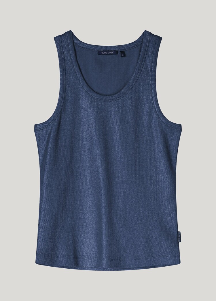 Summum Woman Rib tanktop cotton rib midnight blue Summum Woman