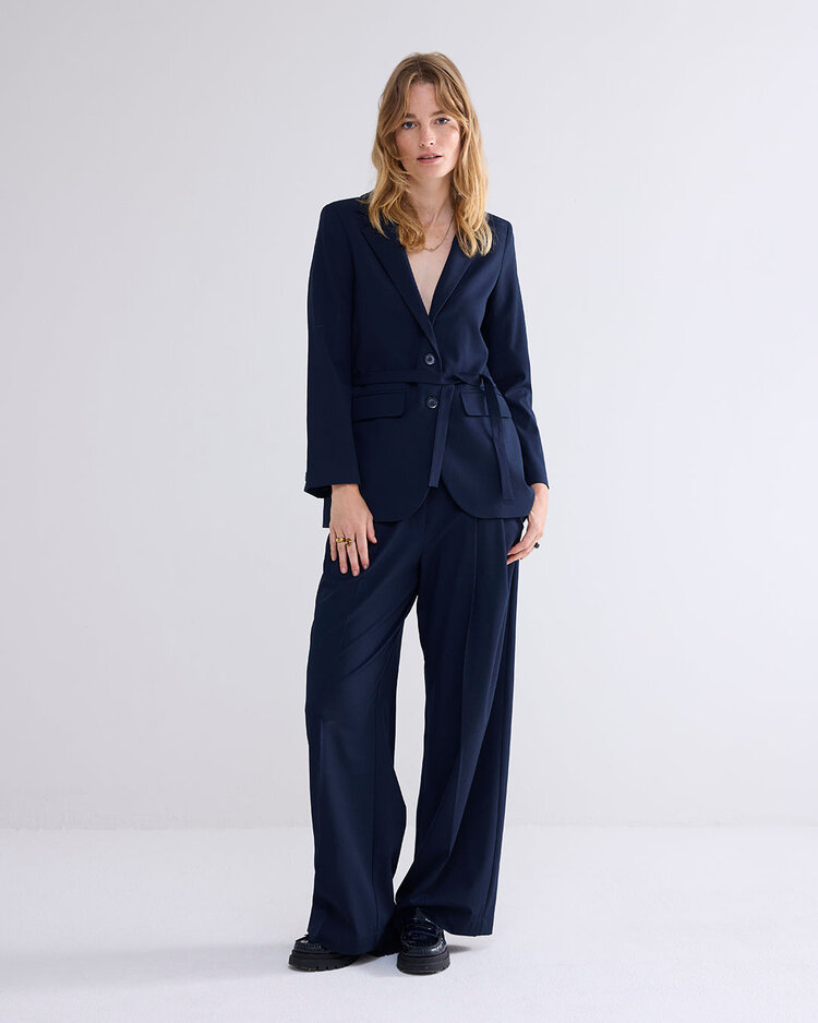 Blazer viscose blend stretch midnight blue Summum Woman