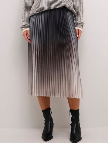 Rana plisse skirt castlerock fade