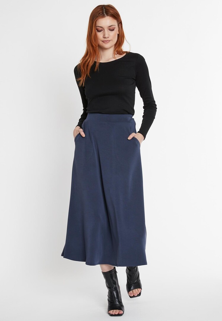 Ana Alcazar Midi rok Sekani blauw Ana Alcazar