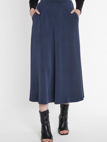 Ana Alcazar Midi rok Sekani blauw