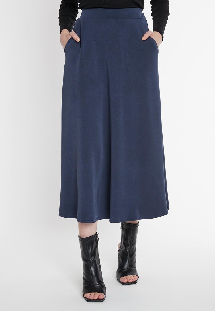 Ana Alcazar Midi rok Sekani blauw Ana Alcazar