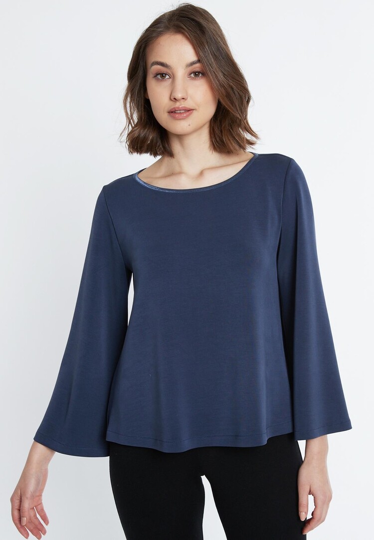 Ana Alcazar Wijde top Serea blauw Ana Alcazar