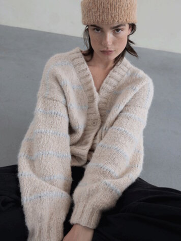 Cardigan Gita marfil-silver