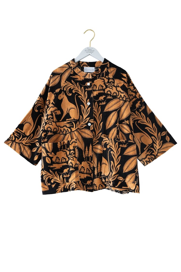 One Hundred Stars Velvet Jacket Sphinx Black One Hundred Stars