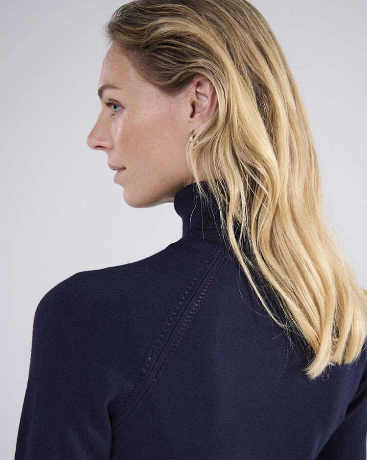 Summum Woman Sweater turtleneck basic knit midnightblue Summum Woman