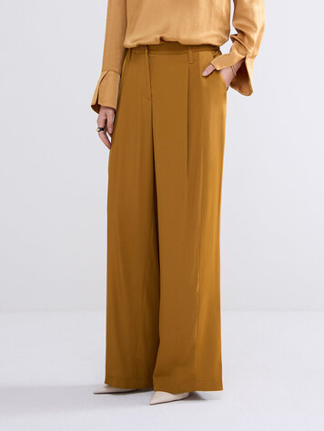 Summum Woman Wijde broek camel brown