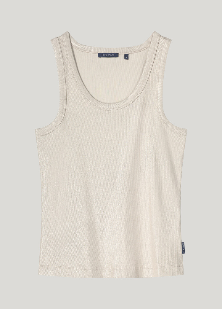 Summum Woman Rib tanktop cotton ivory Summum Woman