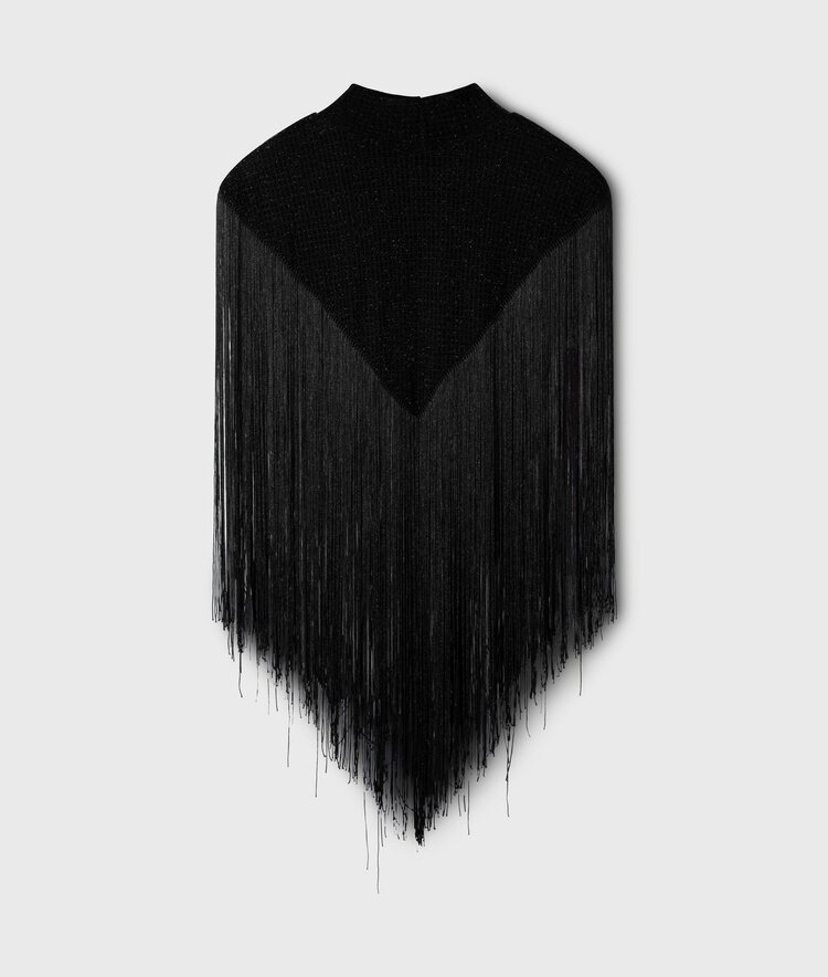 10DAYS Fringe top black 10DAYS