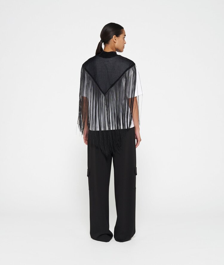 10DAYS Fringe top black 10DAYS