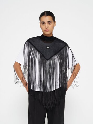 10DAYS Fringe top black
