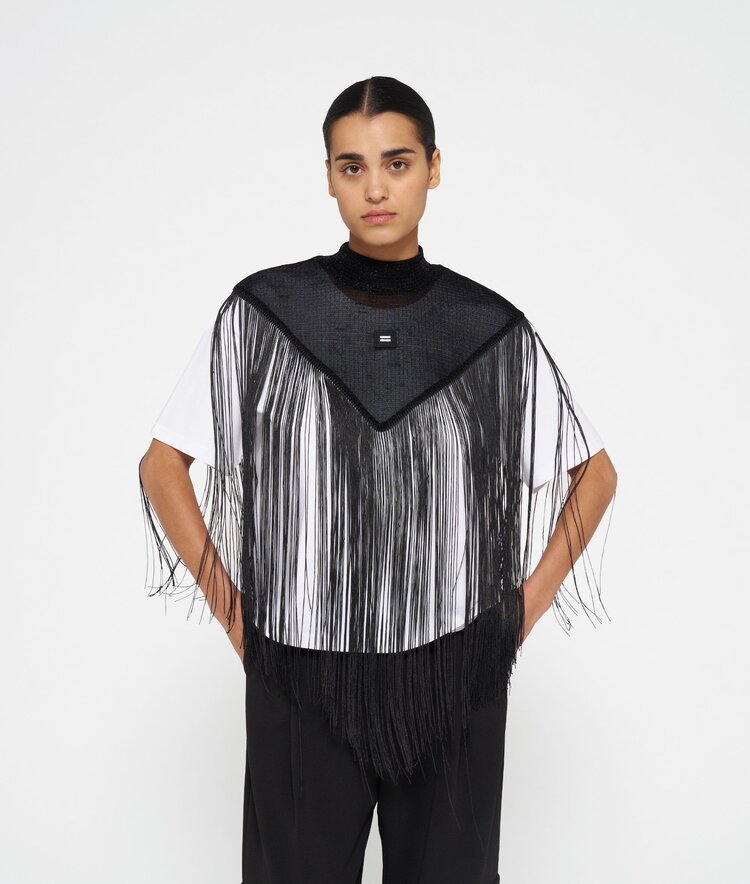 10DAYS Fringe top black 10DAYS