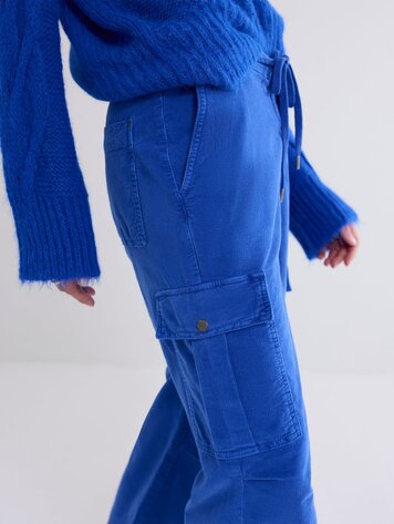 Summum Woman Zachte cargobroek royal blue
