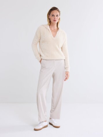 Summum Woman Relaxed getailleerde broek cashmere