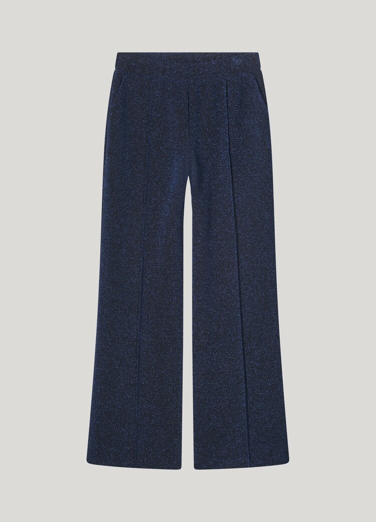 Summum Woman Pants lurex jersey bonded royal blue Summum Woman