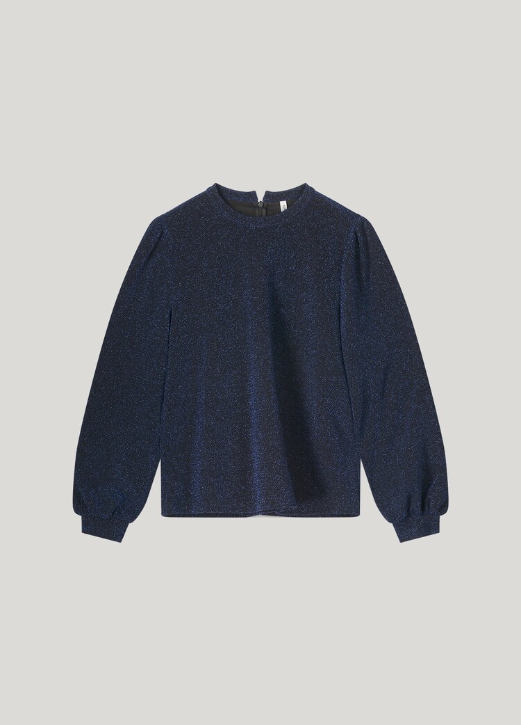 Summum Woman Top lurex jersey bonded royal blue Summum Woman