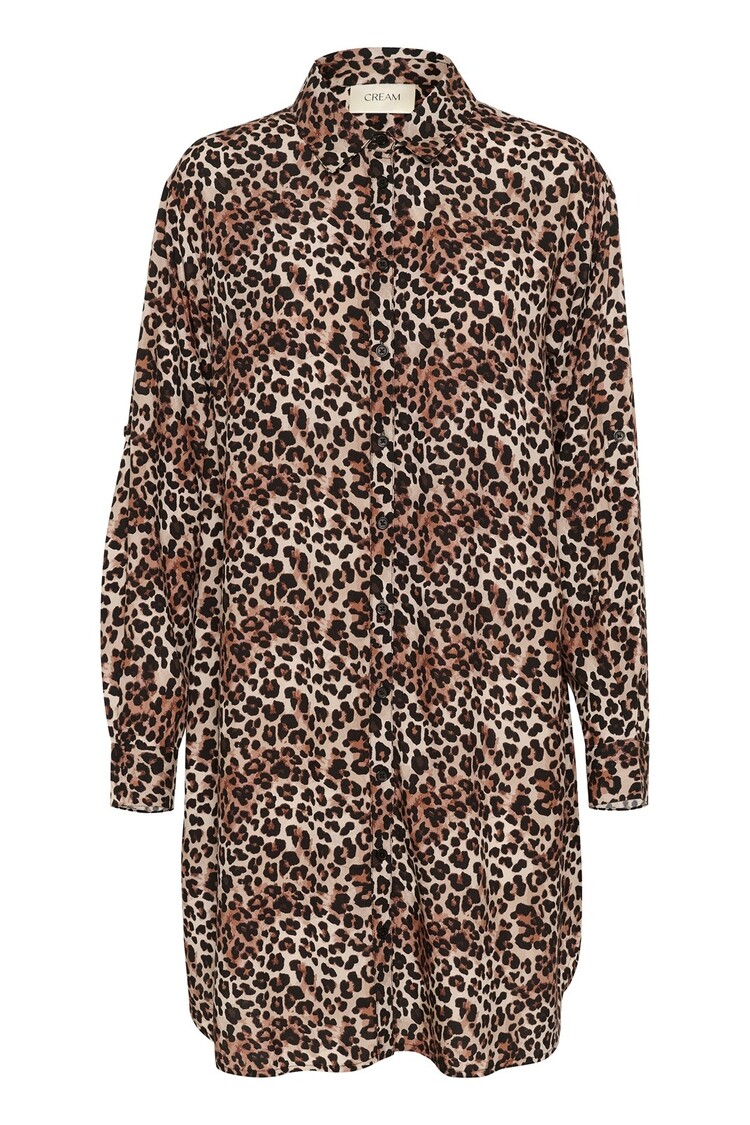 Cream CRErin shirt dress leopard mix Cream