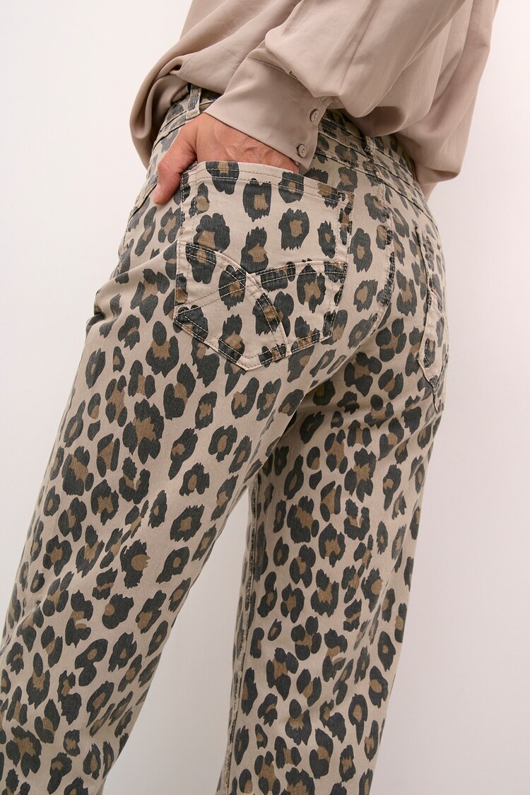 CRLeona jeans leopard mix Cream