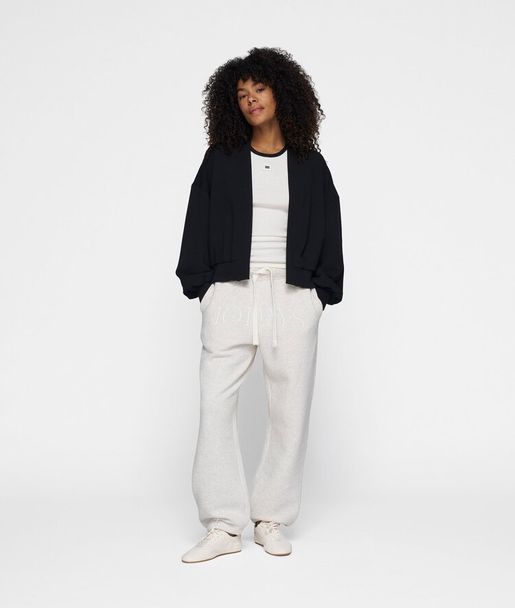 10DAYS Tank top rib contrast ecru 10Days