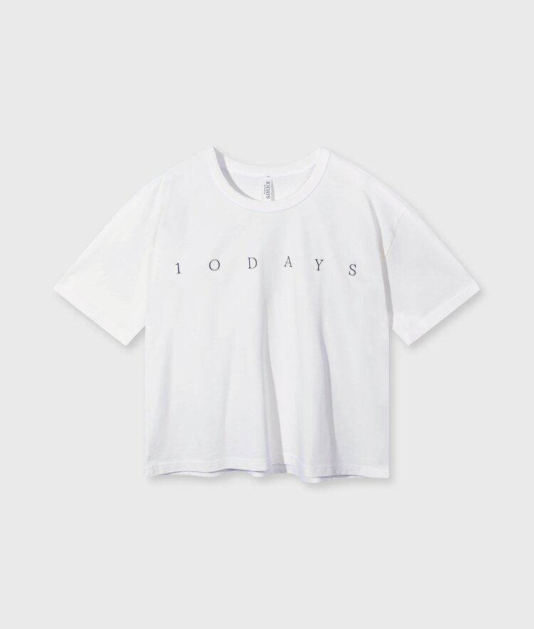 10DAYS Short sleeve tee logo ecru 10Days
