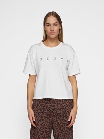 Short sleeve tee logo ecru