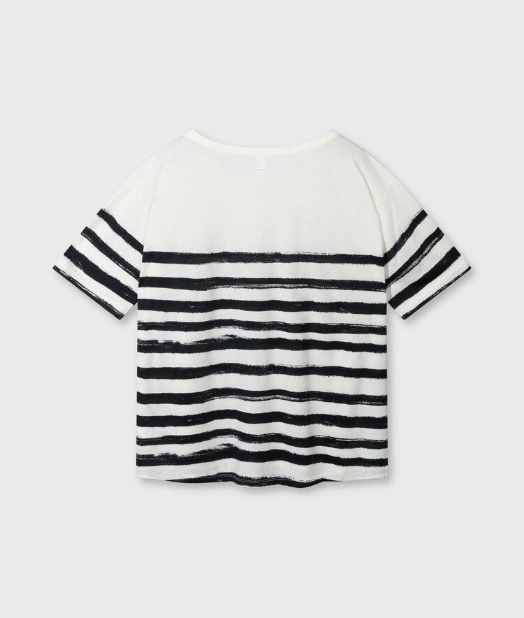 Tee painted stripes ecru 10Days